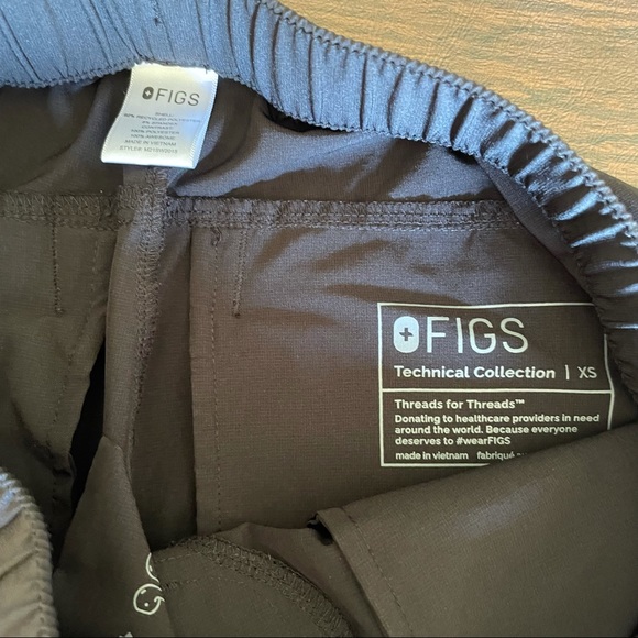 Figs FionLite Mens XS/Women’s S Tall Set Black - Picture 7 of 10